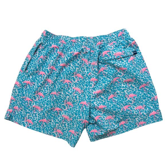 Chubbies The Domingos 5.5" Inseam Stretch Swim Trunks Blue Flamingo Size Large - Picture 4 of 5